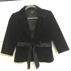 Guess Jeans Velvet Cropped Blazer